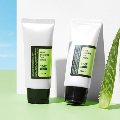 Crema solare lenitiva all'aloe SPF50